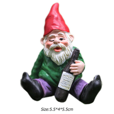 1 τμχ Fairy Garden Drunk Gnomes Μινιατούρα στολίδια Σετ Μίνι νάνοι αγάλματα φωτιάς για αξεσουάρ ντεκόρ γλάστρας Planter