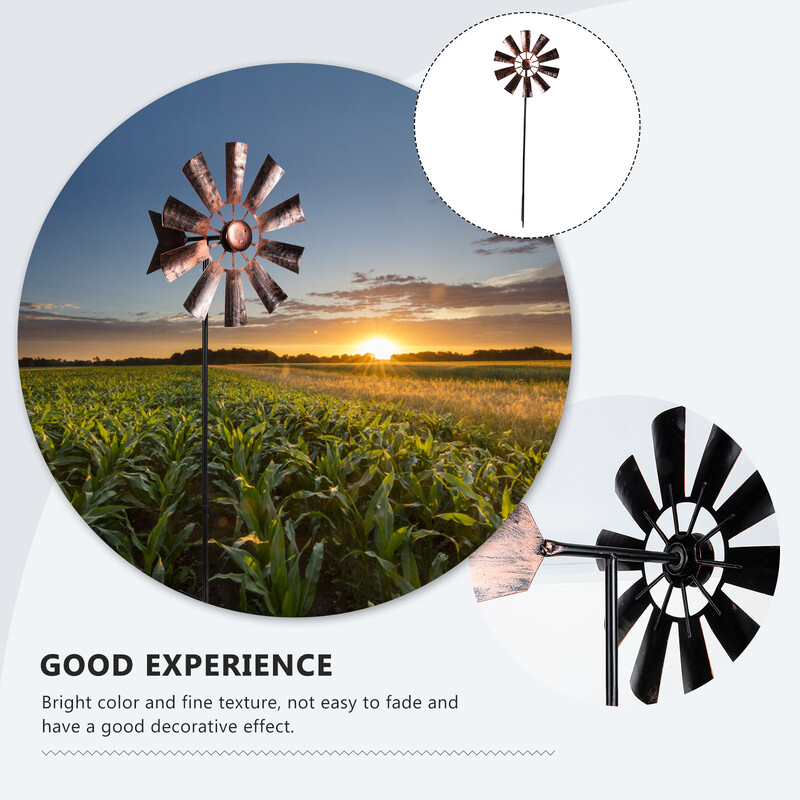 Метални въртящи се колела Големи метални въртящи се колела Вятърни мелници Открито ковано желязо Метална вятърна мелница Щепсел Външни ловители на вятър