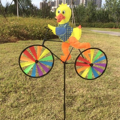 Νέο 3D Animal on Bike Windmill Wind Spinner Whirligig Garden Lawn Yard Decor