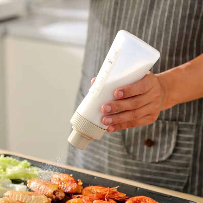 PE буркан за подправки Пипер Подправка сол буркан захар Буркан брашно Барбекю Бутилка с прах Бутилка за подправки Кухненска бутилка за съхранение