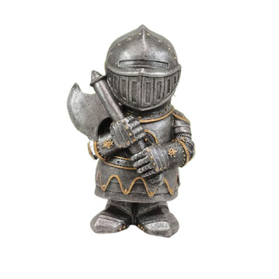 Knight Gnomes Garden Statue Guard Cross Templar Dwarf Guard Armor Samurai Miniature European Knight Resin Διακόσμηση κήπου