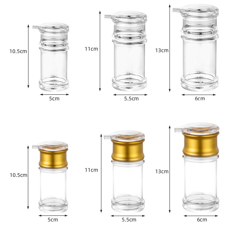 3 размера прозрачна бутилка олио Организатори за подправки от соев сос и оцет с капак Саксия за вино Бутилка за зехтин Кухненски консумативи