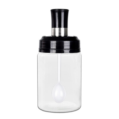 250ml Βάζο Κουζίνας Κουζίνας Αλατιέρα οικιακής χρήσης Δοχείο λαδιού Μπουκάλι μελιού Διανομέας πιπεριού κουταλιού πινέλο Κουτί αποθήκευσης