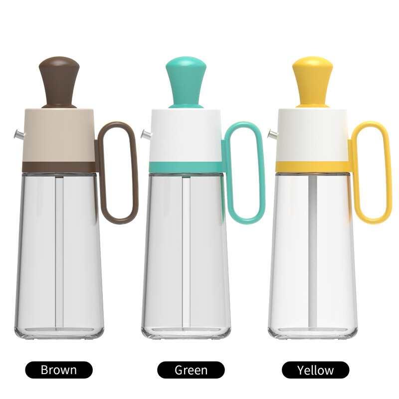 2 в 1 Дозатор за масло със силиконова четка Спрей за барбекю Стъклена бутилка Силиконова бутилка за готвене на барбекю Кухненски инструмент