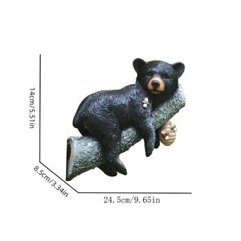Симулация на животински декорации черна мечка прегръщаща дърво статуя вътрешен двор външни декорации симулация градинска стена