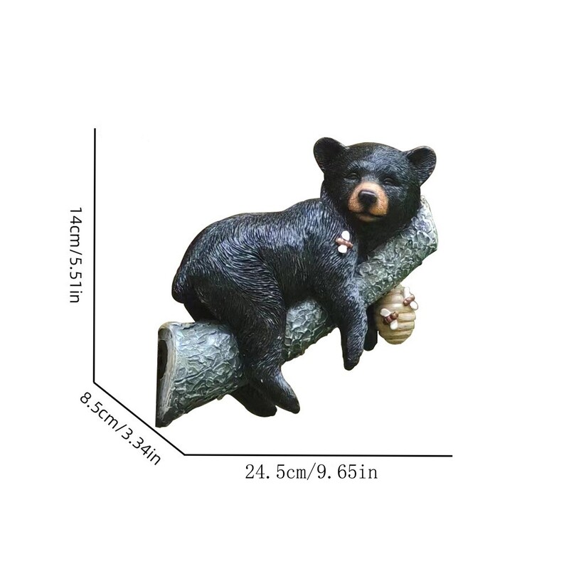 Симулация на животински декорации черна мечка прегръщаща дърво статуя вътрешен двор външни декорации симулация градинска стена