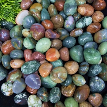 1,76 oz Pure Natural Ocean Jasper Rolling Large Particle Flower Flower Tank Fish Tank Decorative DIY Aromatherapy Diffuser Healer