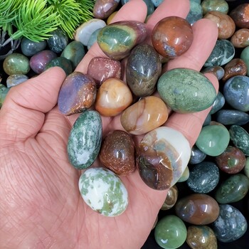 1,76 oz Pure Natural Ocean Jasper Rolling Large Particle Flower Flower Tank Fish Tank Decorative DIY Aromatherapy Diffuser Healer