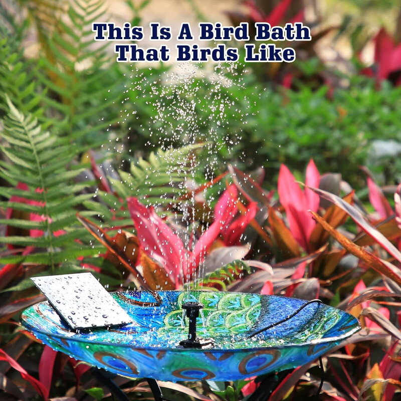 2,8 W соларен фонтан с 6 различни дюзи и 3-метров кабел Комплект помпа за слънчеви фонтани за градински езера с аквариуми