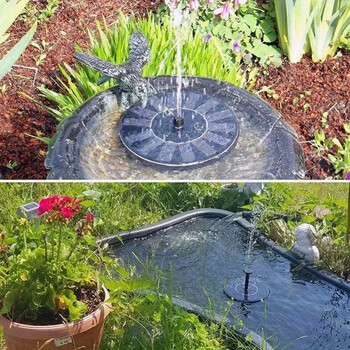 1 τμχ Solar Fountain Bird Bath Water,Εξωτερική πισίνα ηλιακή αντλία σιντριβάνι,Απαραίτητο το καλοκαίρι Κατάλληλο για λίμνες Πισίνες Κήπος