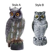 Σκιάχτρο πουλιών Fake Owl Decoy Sculpture Owl Decoy Scare Squirrels for Yard Trees Bird Barns Στολίδια