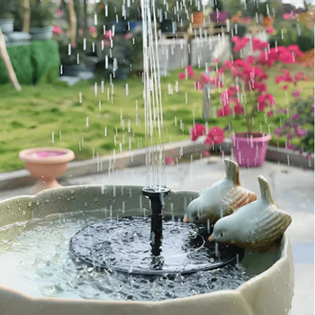 Solar Floating Water Fountain Bird Bath Fountain Pump Pond Decoration Solar Powered Fountain Water Pump for Garden and Patio