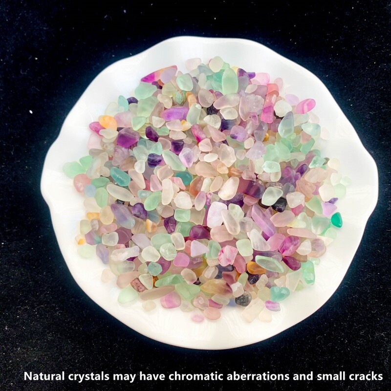 1,76 унции естествени кристални натрошени камъни, кристално полирани камъни от флуорит, за изработка на бижута, бутилка за желания, стайни растения, градина