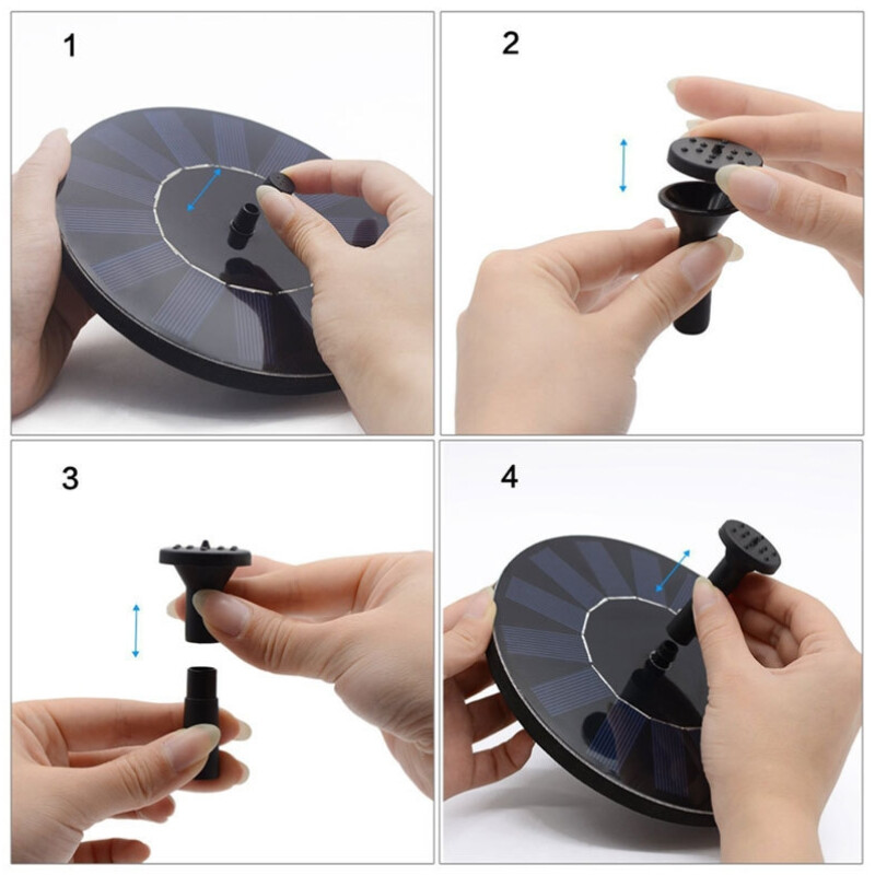 13MM соларен фонтан, подходящ за езерце, басейн, градина, летен открит плувен басейн, слънчева пеперуда, помпа за фонтан от лотосови листа