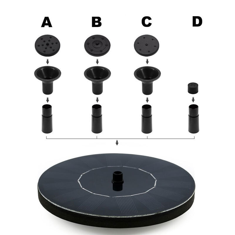 13MM соларен фонтан, подходящ за езерце, басейн, градина, летен открит плувен басейн, слънчева пеперуда, помпа за фонтан от лотосови листа