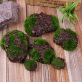 6 τεμ./Συσκευασία Fake Rock Green Foam Moss Stone Τεχνητό λουλούδι τσιπ ξύλου Micro Landscap Grass Plant Pet Toy Διακόσμηση κήπου σπιτιού
