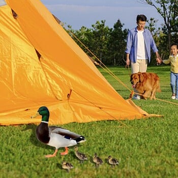 5 бр./компл. Градински колове за патици Двустранен знак за двор Duckling Yards Художествена фигура на животно Акрилни колове за домашни птици Животни Тревата на открито