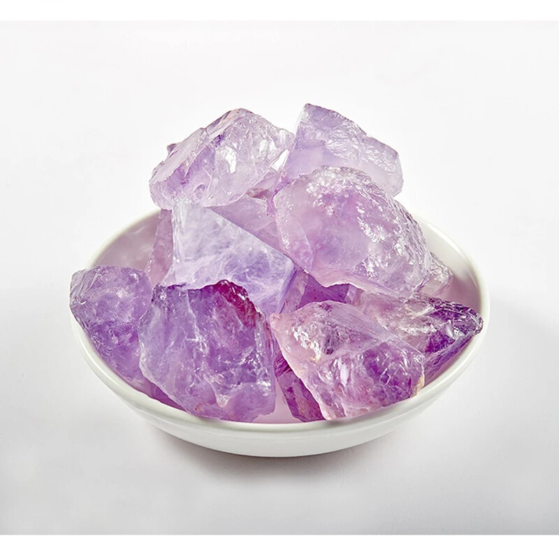 100g естествен аметист необработен камък 2-4cm/3-5cm необработени кристални камъни за фонтанни скали, декорация, полиране, изработка на бижута