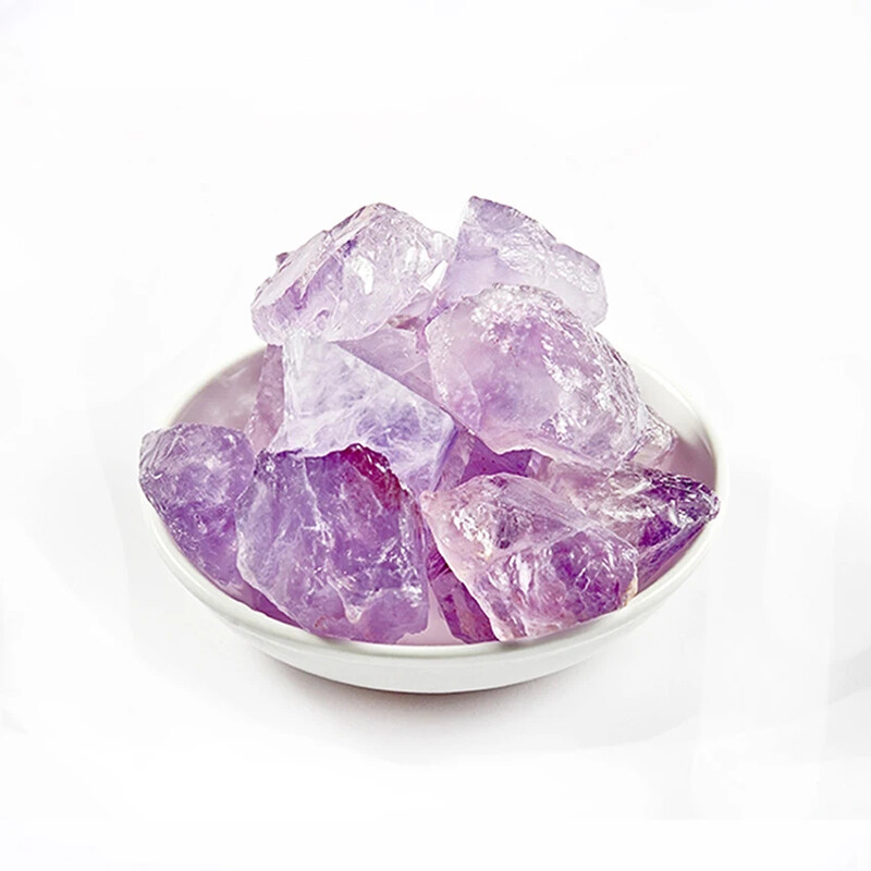 100g естествен аметист необработен камък 2-4cm/3-5cm необработени кристални камъни за фонтанни скали, декорация, полиране, изработка на бижута