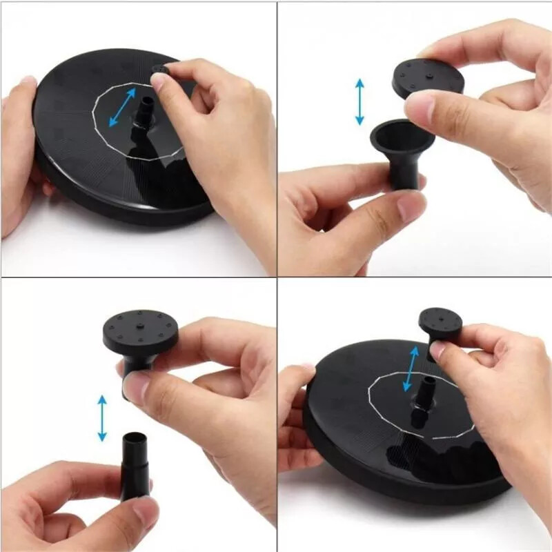 Saulės energija plaukiojantis fontanas Plaukiojantis saulės fontanas Sodas Vandens fontanas Baseino tvenkinio apdaila Saulės baterijomis maitinamas fontanas