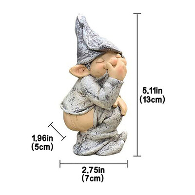 4 τμχ Mini Fairy Garden Drunk Gnomes Μινιατούρα Διακοσμητικά Σετ Μίνι Νάνοι Αγάλματα για Αξεσουάρ Γλάστρας Διακοσμητικά
