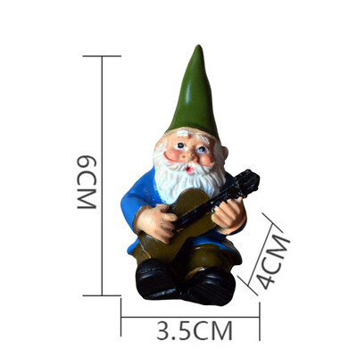 4 τμχ Mini Fairy Garden Drunk Gnomes Μινιατούρα Διακοσμητικά Σετ Μίνι Νάνοι Αγάλματα για Αξεσουάρ Γλάστρας Διακοσμητικά