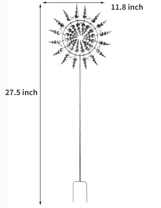 Външна метална вятърна мелница Железни занаяти Вятърна енергия Въртяща се скулптура Орнамент Градинска морава Декорация на открит двор