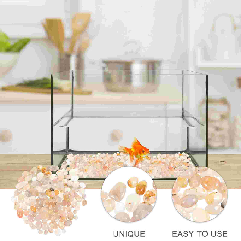 Декоративен аквариум Чакъл Градински скали Озеленяване на открито Полирани камъни Саксии за цветя Украса Многофункционални