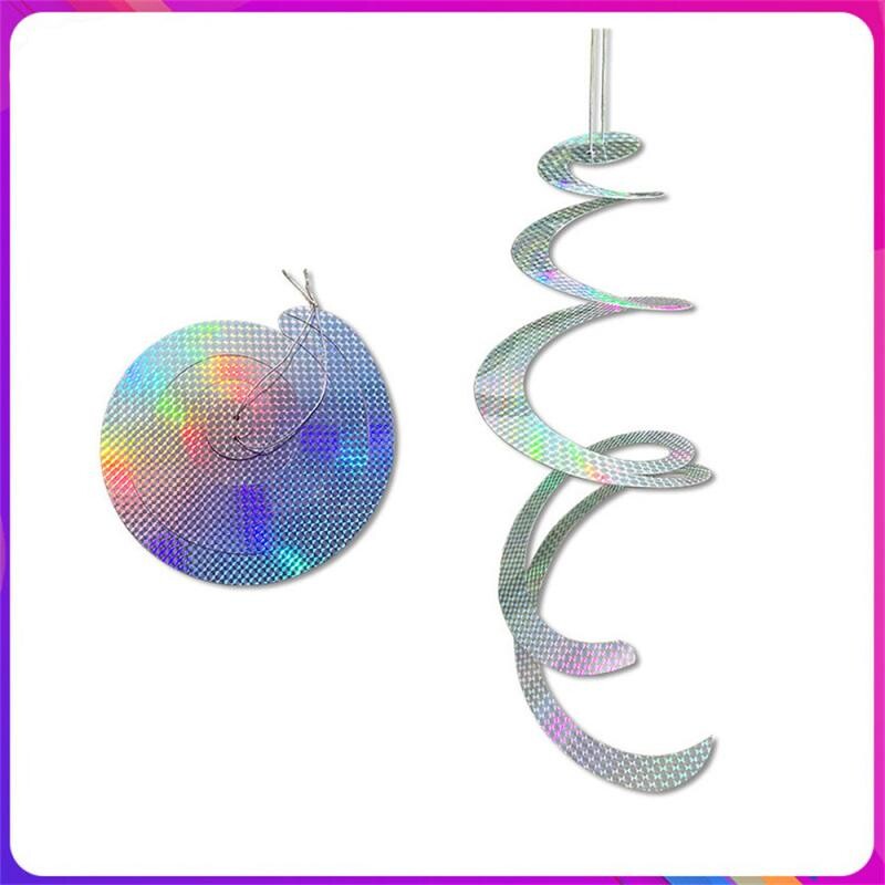 Градинско устройство за прогонване на птици, светлоотразяващо устройство за домашни любимци, силна светкавица, удебеляване, еластичен ремък, градинска декорация, вятърна мелница, декор, спирален лазер