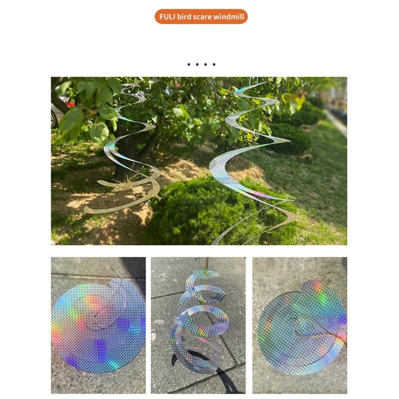 Градинско устройство за прогонване на птици, светлоотразяващо устройство за домашни любимци, силна светкавица, удебеляване, еластичен ремък, градинска декорация, вятърна мелница, декор, спирален лазер