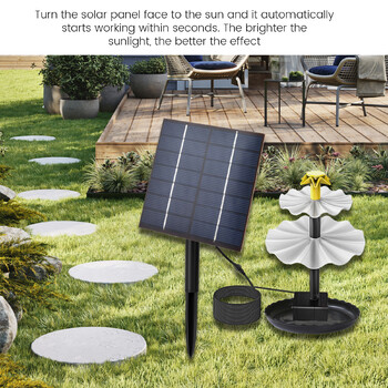 Solar Water Pump Pump Garden Decor DIY Solar Fountain Pump Kit με 6 ακροφύσια και καλώδιο τροφοδοσίας 7,6 Ft Solar Fountain For Yard