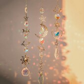 Suncatcher Crystal Wind Chimes Κρεμαστό μενταγιόν Bling Catch Sun Glass Wind Chime Rainbow Πρίσμα Παράθυρο Κρεμαστό Εξωτερικό Διακόσμηση