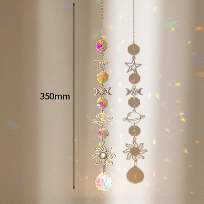 Suncatcher Crystal Wind Chimes Κρεμαστό μενταγιόν Bling Catch Sun Glass Wind Chime Rainbow Πρίσμα Παράθυρο Κρεμαστό Εξωτερικό Διακόσμηση