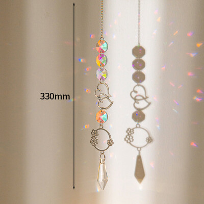 Suncatcher Crystal Wind Chimes Κρεμαστό μενταγιόν Bling Catch Sun Glass Wind Chime Rainbow Πρίσμα Παράθυρο Κρεμαστό Εξωτερικό Διακόσμηση