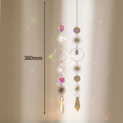 Suncatcher Crystal Wind Chimes Κρεμαστό μενταγιόν Bling Catch Sun Glass Wind Chime Rainbow Πρίσμα Παράθυρο Κρεμαστό Εξωτερικό Διακόσμηση