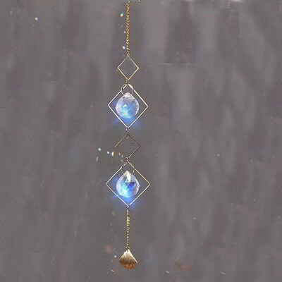 Suncatcher Κρυστάλλινο κρεμαστό παράθυρο Πρίσματα Rainbow Vintage Wind Chimes Sun Moon Hanging Light Catcher Home Garden Craft Decoration
