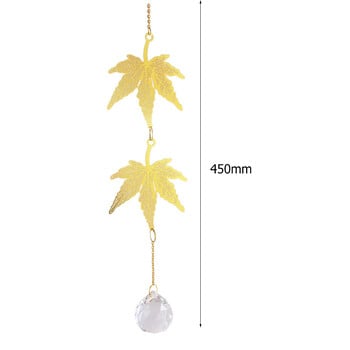 Crystal Wind Chime Sun Catcher Diamond Prisms Висулка Lotus Ginkgo Maple Leaf Dream Catchers Rainbow Chaser Висящ капков декор