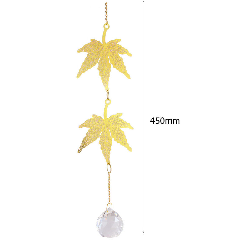 Crystal Wind Chime Sun Catcher Diamond Prisms Висулка Lotus Ginkgo Maple Leaf Dream Catchers Rainbow Chaser Висящ капков декор