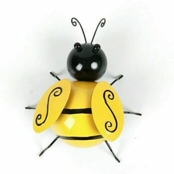 4 ΤΕΜ. Διακοσμητικά μεταλλικά έργα τέχνης Bumble Bee Garden Accents Στολίδι τοίχου Διακόσμηση βεράντας Διακόσμηση εξωτερικού χώρου Αγάλματα κήπου 2023