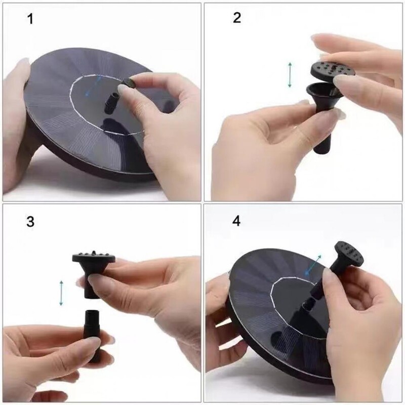 1 комплект практичен воден фонтан DC 5.5v/85mA плаващ фонтан Екологичен Добавете мини слънчев воден фонтан Декорация на езерце