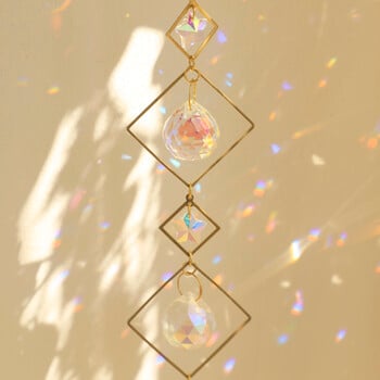 Crystal Suncatcher Butterfly Moth Moon Prism Crystal Hanging Light Catcher Rainbow Maker Διακόσμηση εξωτερικού χώρου Νεράιδα Διακόσμηση κήπου