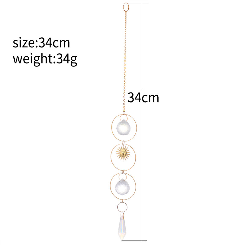 Sun Catcher Висящи кристални витражи Suncatcher Rainbow Prism Suncatchers Прозорец Балкон Градина Декорация от кристали на открито