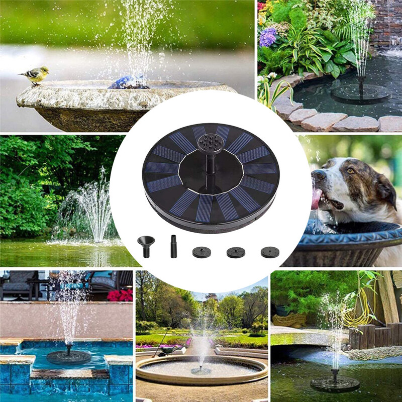13/16/18CM соларен фонтан помпа Енергоспестяващ комплект за поливане на растения Цветен слънчев панел Фонтан за баня с птици Открит градински басейн