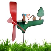 Funny Garden Whirligig Decor Yard Art Wind Spinner Aia tuuleveski muru hoovi hoovi vaia õue muru aia sisekujunduseks
