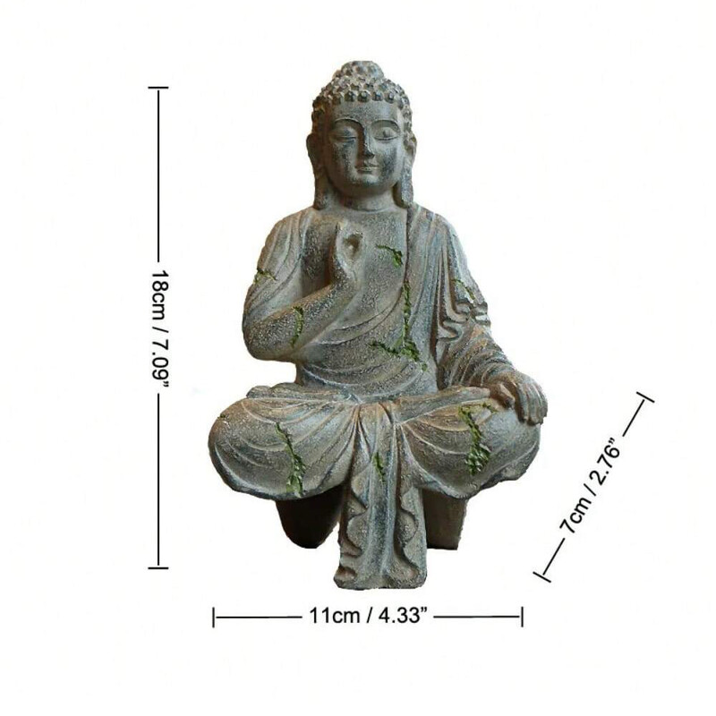 Статуя на Буда Медитираща градина Японска фигурка на Буда Дзен Градина Декорации на открито Скулптура Ганеша Орнаменти за домашен двор