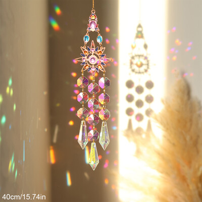 Κρυστάλλινο Suncatcher Κρεμαστά γυάλινα πρίσματα για Παράθυρο Αυλή Διακόσμηση Κήπου Φως Sun Catcher Room Rainbow Atrapasol Κρεμαστό Διακόσμηση