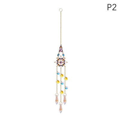 Κρυστάλλινο κρεμαστό 1 τεμ. Suncatcher Παράθυρο Πρίσματα Rainbow Maker Vintage Wind Chimes Sun Moon Hanging Στολίδι Διακόσμηση κήπου σπιτιού