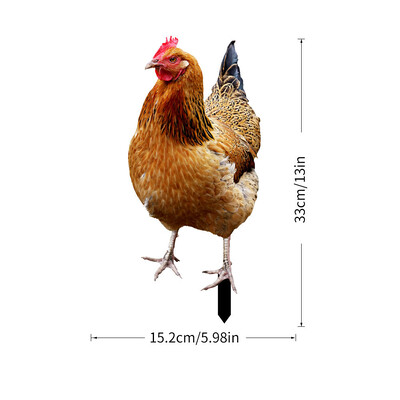 Garden Rooster and Hen Statue Αδιάβροχο άγαλμα κοτόπουλου Διακόσμηση κήπου Ακρυλικό Chicken Farm Terrace Lawn Backyard Residential