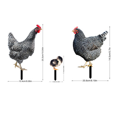 Garden Rooster and Hen Statue Αδιάβροχο άγαλμα κοτόπουλου Διακόσμηση κήπου Ακρυλικό Chicken Farm Terrace Lawn Backyard Residential