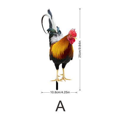 Garden Rooster and Hen Statue Αδιάβροχο άγαλμα κοτόπουλου Διακόσμηση κήπου Ακρυλικό Chicken Farm Terrace Lawn Backyard Residential
